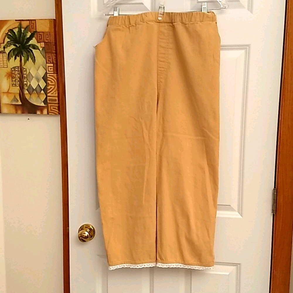 Beach sand colored ankle length pants